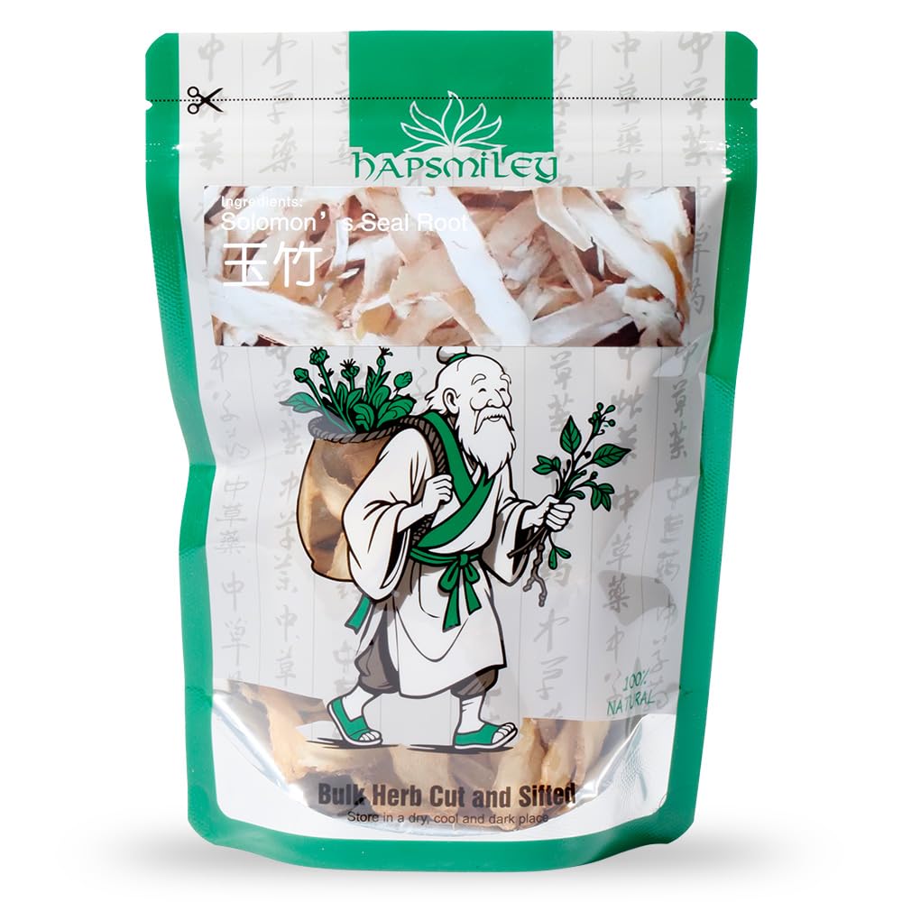 Hapsmiley Solomon’s Seal Root (Polygonatum Odoratum/Yu Zhu/玉竹) Dried Bulk Herbs – 3.5 oz (100g)