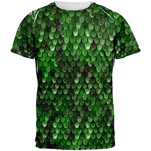 Camiseta para hombre con diseño de escamas de elfo de madera de Halloween, Multicolorido, Large
