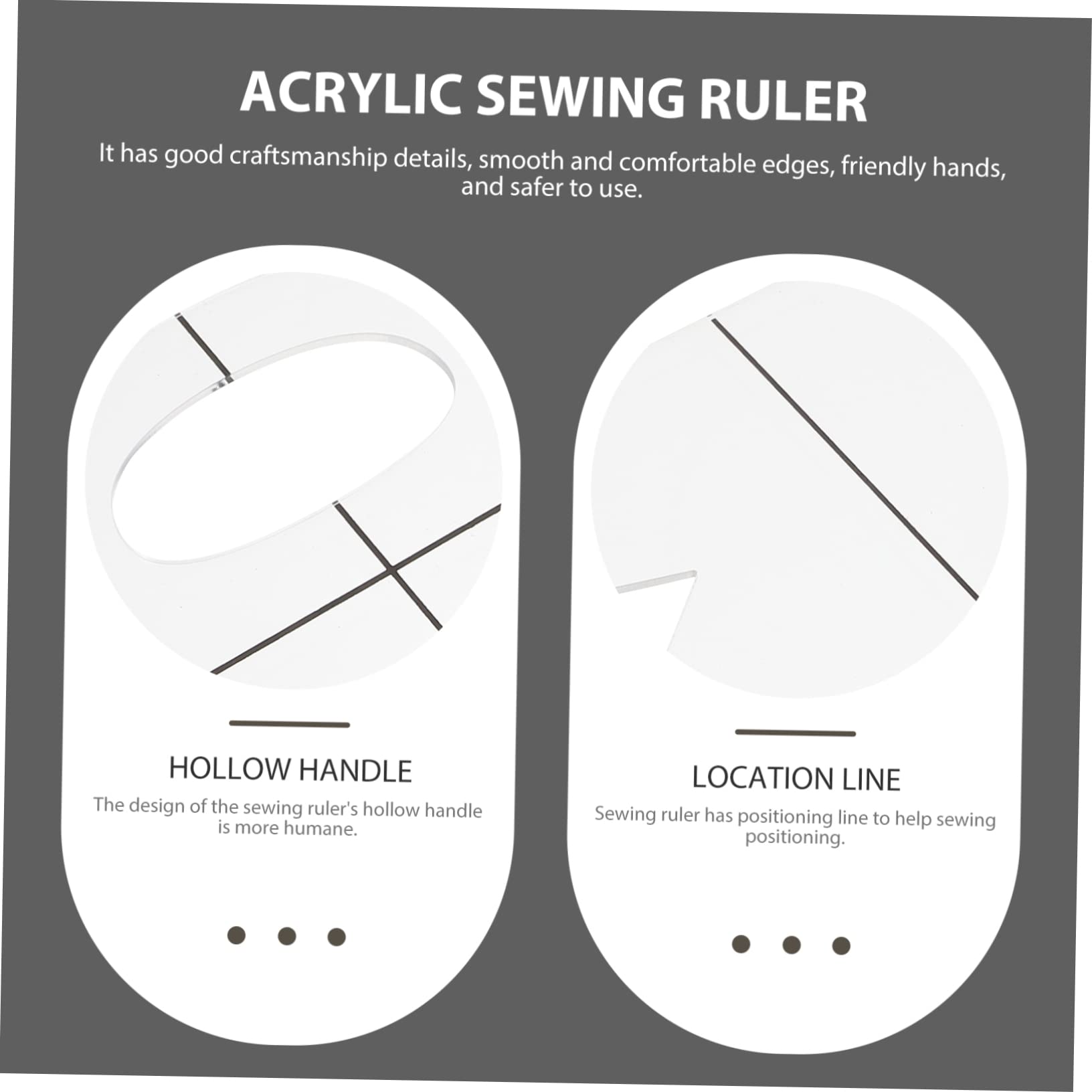 Righello Patchwork in Acrilico per Cucire, Modello 1 Pz | Realizzare Cookie Basket Bag, Resistente All'usura e Durevole, Sagoma Precisa per Taglio e Progetto