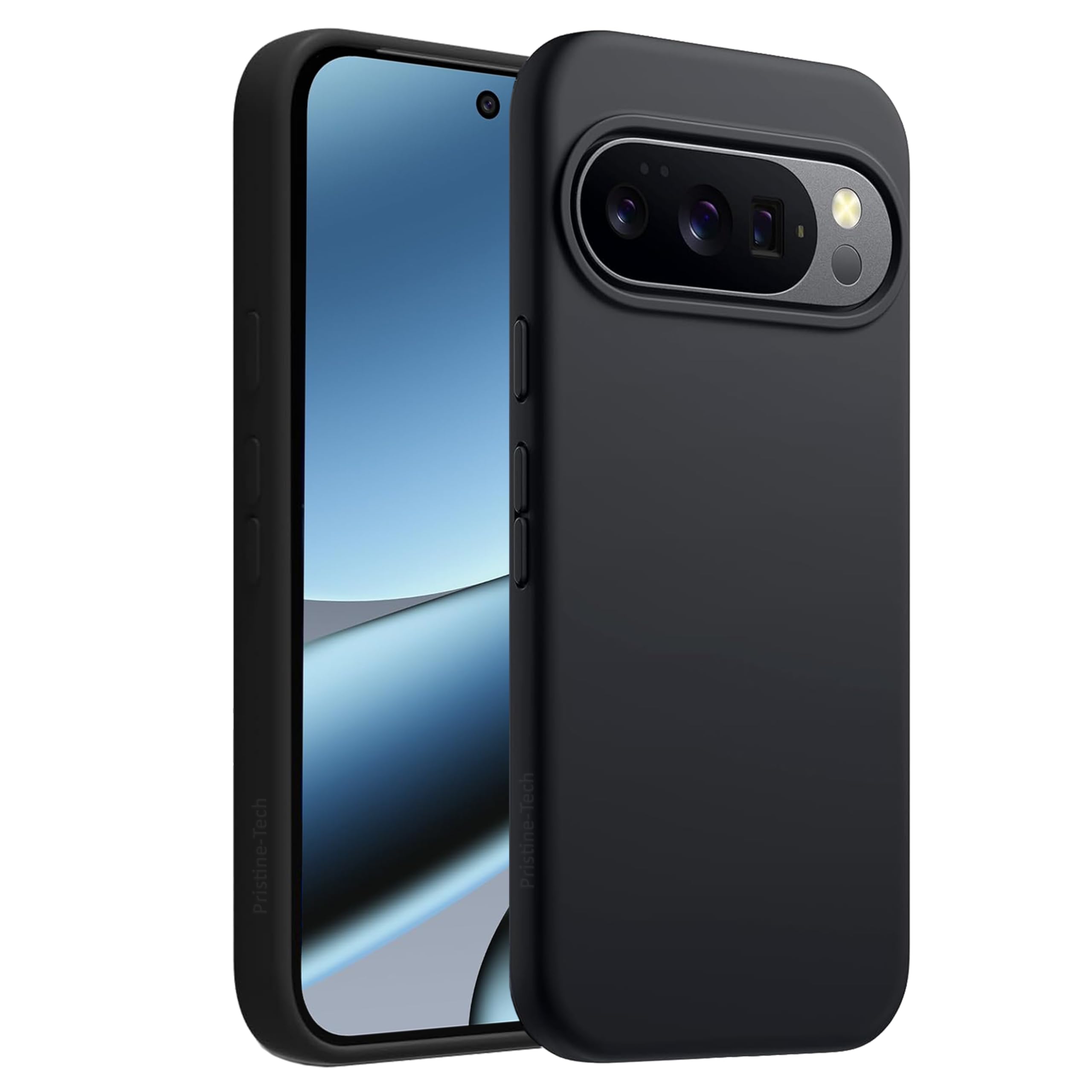 Liquid Silicone Case for Google Pixel 10 Pro, Soft Gel Rubber Anti-scratch Shockproof Slim Full Body Protection Phone Case Cover Compatible with Google Pixel 10 Pro Black