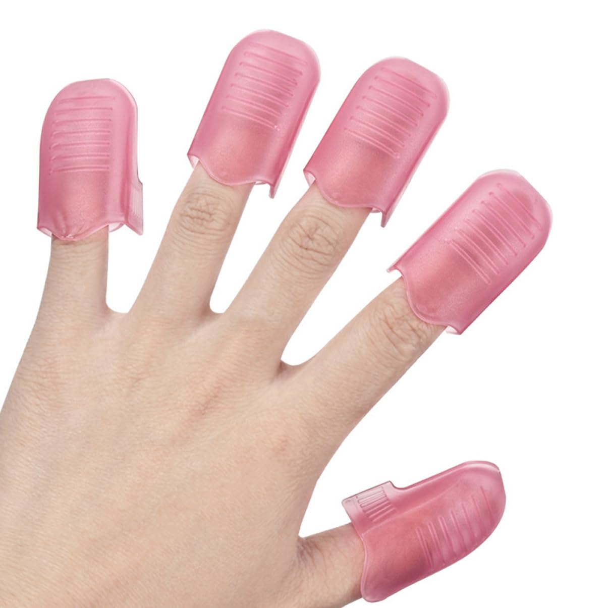WOONEKY 20pcs Armor Removal Tool Nail Polish Remover Cap Clips Plastic Nail Clips for for