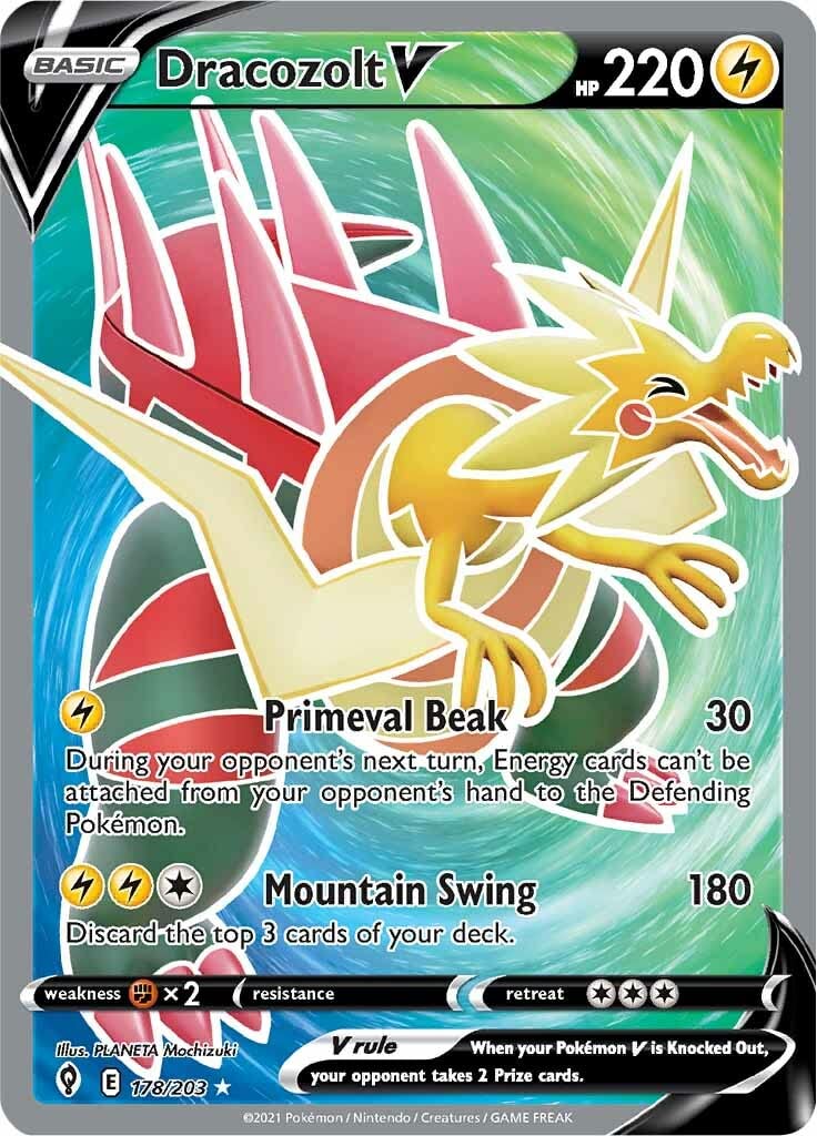 Dracozolt V - 178/203 - Ultra Rare (Full Art) - Sword & Shield