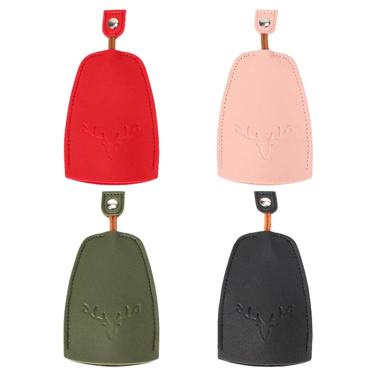 MEMOFYND 4PCS Fulu Funda Para Llaves, Caja Para Llaves De Coche, Bolsa Para Llaves, Funda Para Llaves De Cuero, Funda Para Llaves Extraíble, Bolsa Para Llavero, Funda Para Llaves De Coche