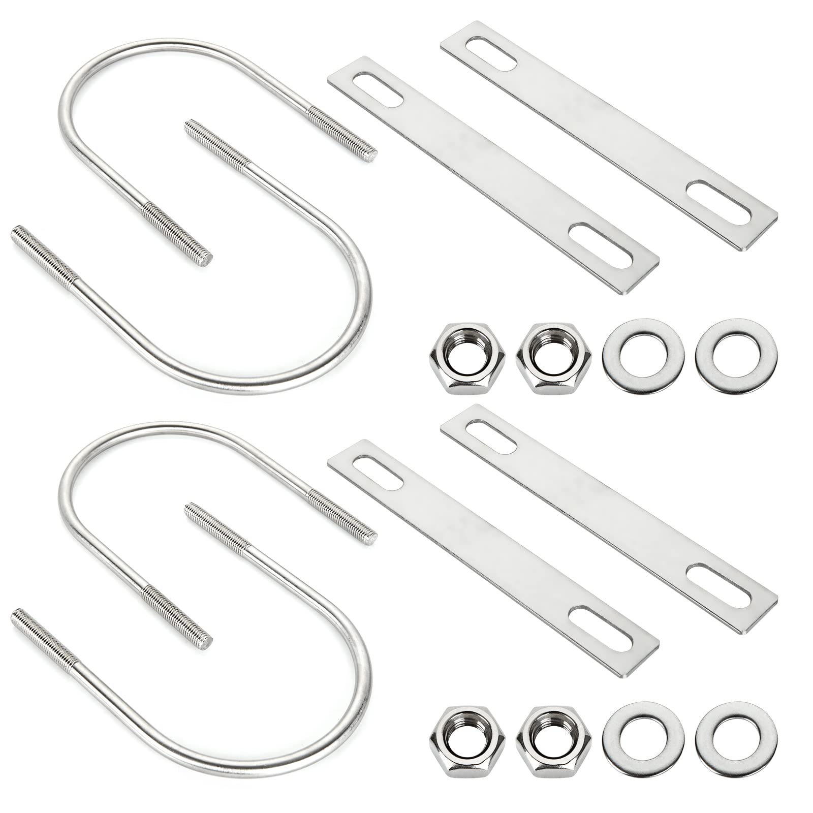 Stainless Steel U-Bolts - 4 Pack M10 -3