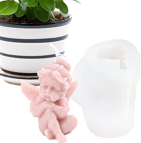 Miniatura 1 de Mini molde de ángel  Moldes de silicona decorativos para bricolaje  Molde para hacer velas perfumadas para hacer velas, molde de cera derretida,