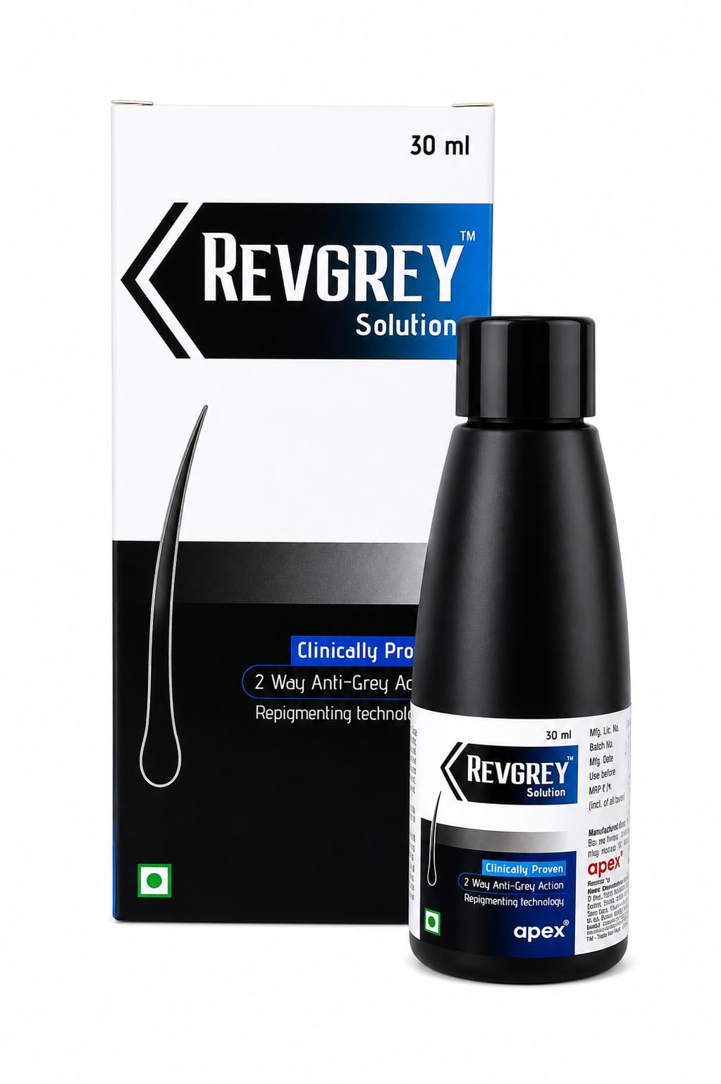 New RevGrey-Hair Solution for Daily Hair Care | Lightweight Leave-On Hair Solution | Helps Maintain Healthy Looking Hair | Easy Applicator Bottle | Suitable for Men & Women | 30 ml-image-4