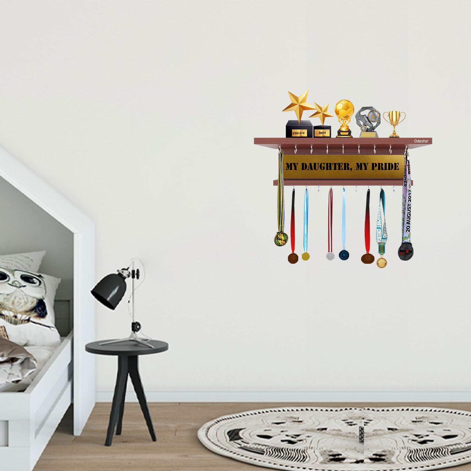 Odestar Large Medal Holder- My Daughter My Pride- Walnut (B0BR89PY6G) Amazon Price History, Amazon Price Tracker