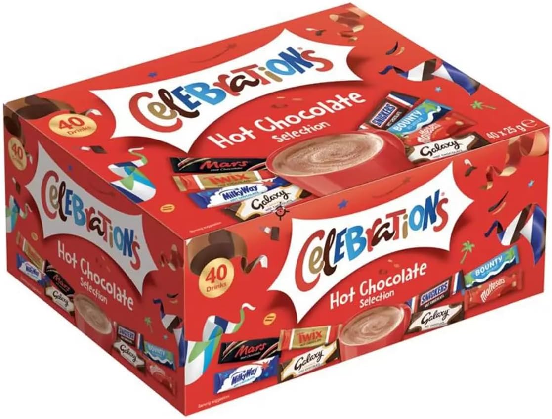 Mars Celebrations Hot Chocolate Selection, 40x25 Drinks, 1KG