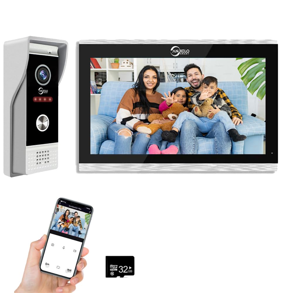 1080P Video Doorbell Camera with 10 inch Touch Screen Video Doorbell Intercom, Support Auto Recording Infrared Night Vision PIR Motion Detection