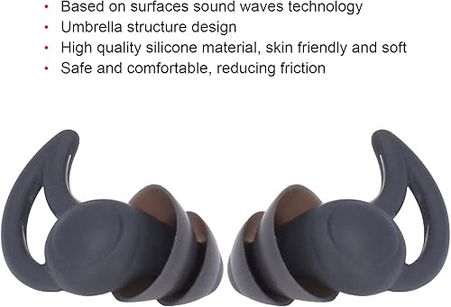 Miniatura 4 de Tapón de oído reutilizable para concentración de sueño, cancelación de ruido, protección auditiva lavable, tapón de silicona súper suave, ideal para