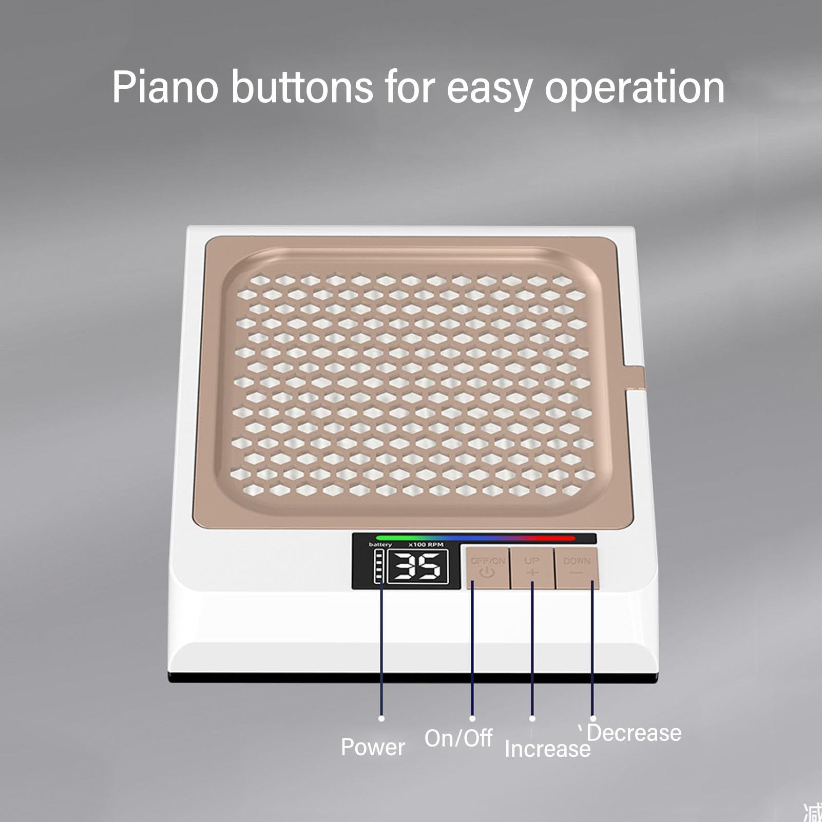 Recargable Extractor De Polvo Para Uñas, Aspirador Uñas Profesional | Extractor De Polvo Para Uñas de Escritorio, Aspirador Uñas Gel Para Salones De Manicura Y Hogares, filtroreutilizable