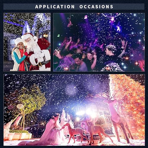 Máquina de nieve grande de 3000 W, con oscilación de 120° y alcance de pulverización de 15 m, para fiestas navideñas y escenarios miniatura 5