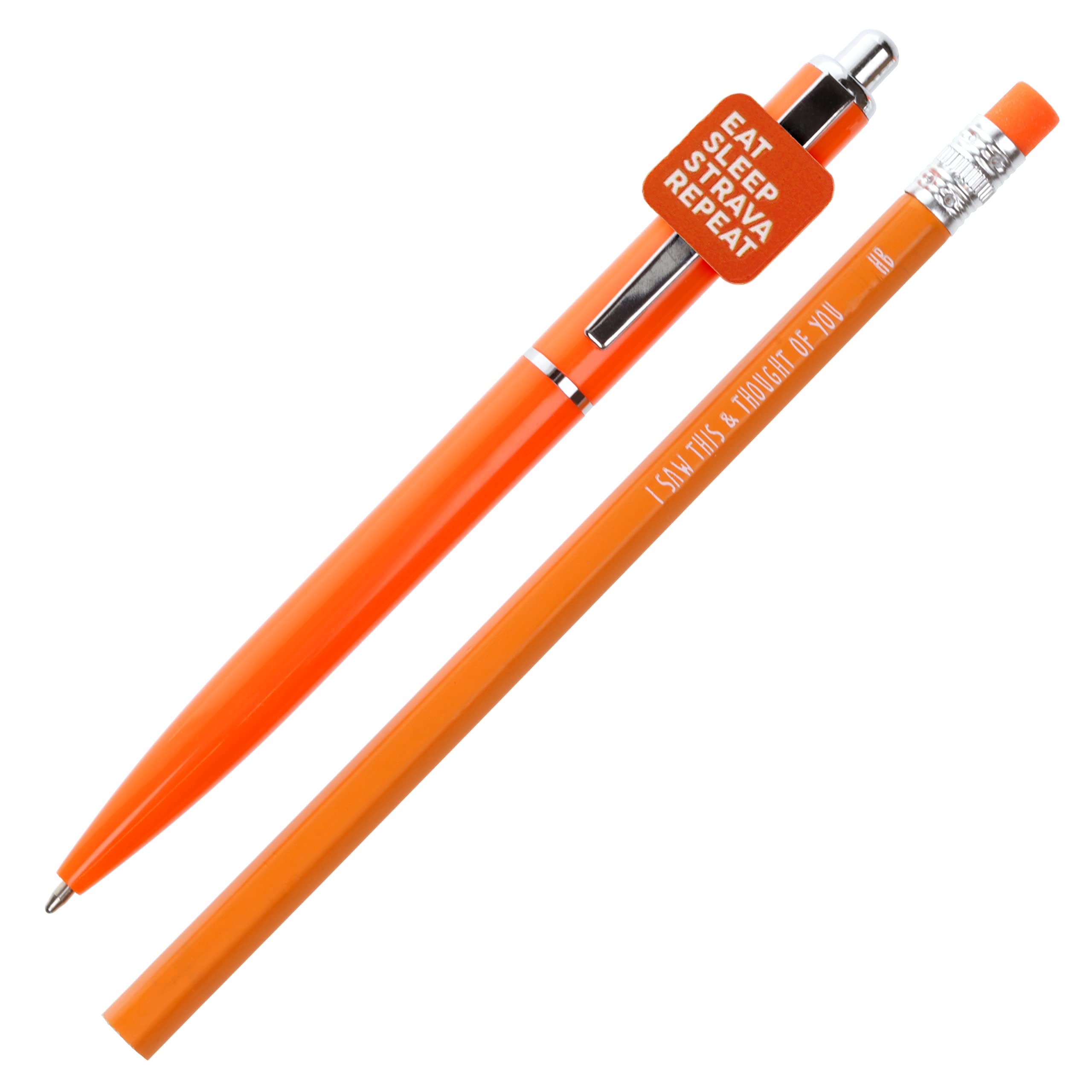 Stands Out, Supplying Outstanding GiftsEat Sleep Strava Repeat Pen and Pencil Set Kids Charm Topper School Stationary Kits Gift