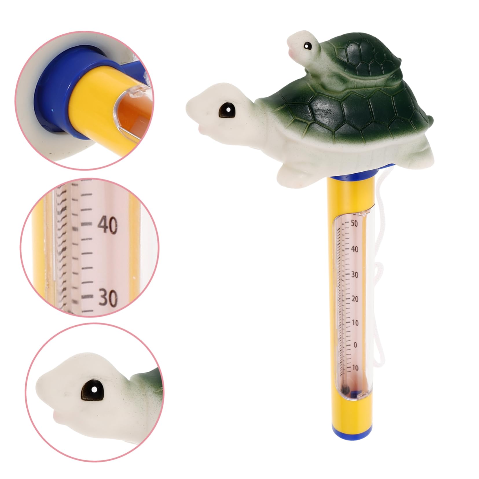 TOYANDONA 4 Piezas Termómetro de Forma para Bañeras Medición Precisa de Temperatura Fahrenheit y Celsius para Spas Peces
