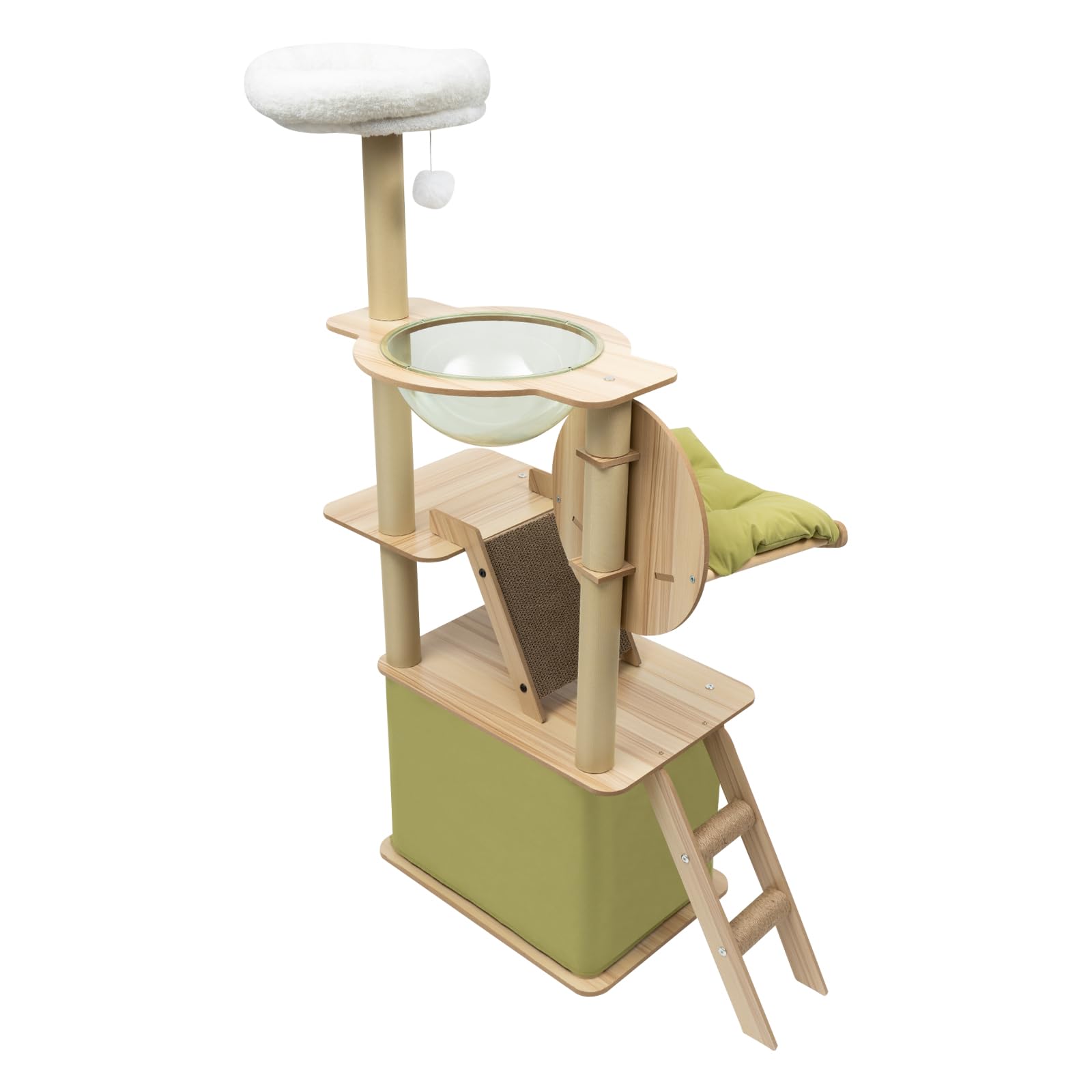 Rascador grande de 140 cm de alto, estable, árbol rascador para gatos de varios pisos, para apartamentos, tiendas de mascotas, salón, dormitorio