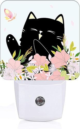 Miniatura 17 de Luz nocturna de almendro en flor, luces nocturnas enchufables, lámpara nocturna con sensor automático, lámpara de atardecer a amanecer, decoración