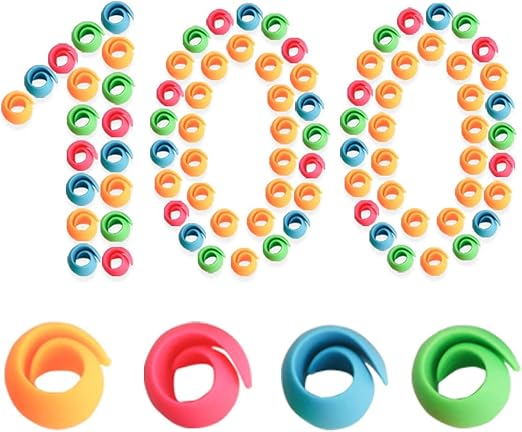 Sew Tech 100 Pcs Thread Spool Huggers and Savers for Embroidery Sewing, Control Loose Tails, Spool Stopper for Spools Cone