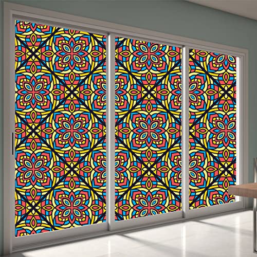 Image of CVANU Window Film Privacy Heat-UV Protection Self-Adhesive Window Glass Film Viny Sheet Multicolor Size(23inch X 200inch) C165