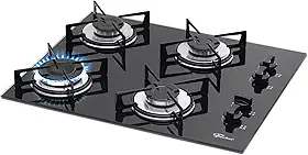 FISCHER COOKTOP GÁS 4 BOCAS MESA VIDRO PRETA BIVOLT 1519-5713