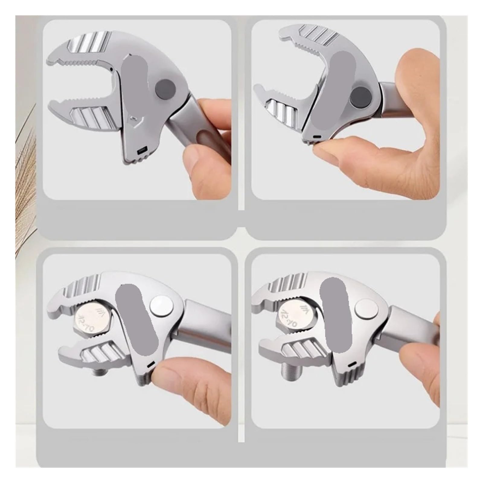 Pinza a Pappagallo Chiave industriale for artigli di granchio for impieghi gravosi, strumento a ganascia larga con cricchetto autoregolante for la produzione tubazioni automobilistiche(1PC 24-32mm)