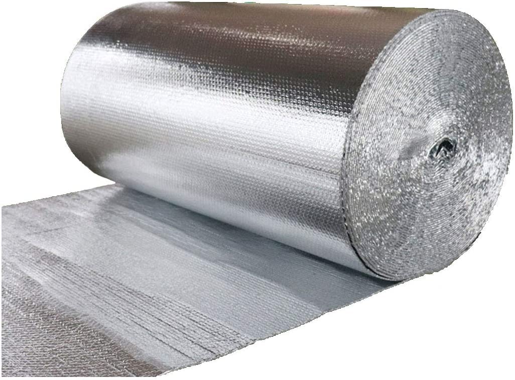 Aluminum Bubble wrap Insulation Double Bubble Foil Insulation Vapour Barrier and Waterproof Thermal Insulation Kit Radiator Insulation (Size : 1x15m)