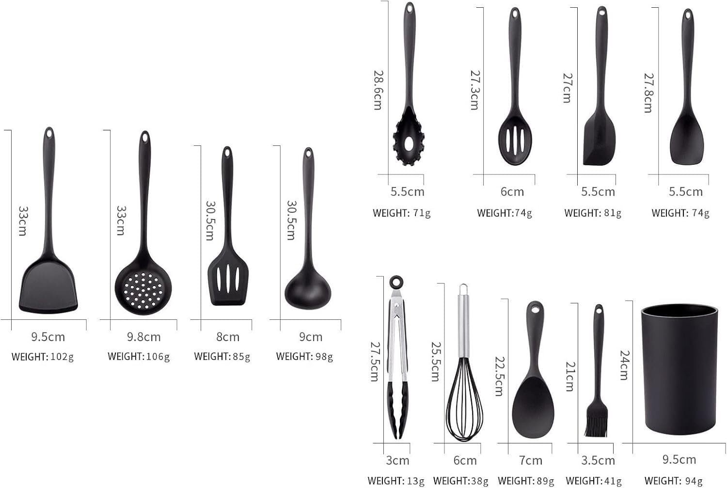 Set di Utensili da Cucina, Utensili da Cucina Set Utensili da Cucina Utensili da Cucina in Silicone Strumento Antiaderente