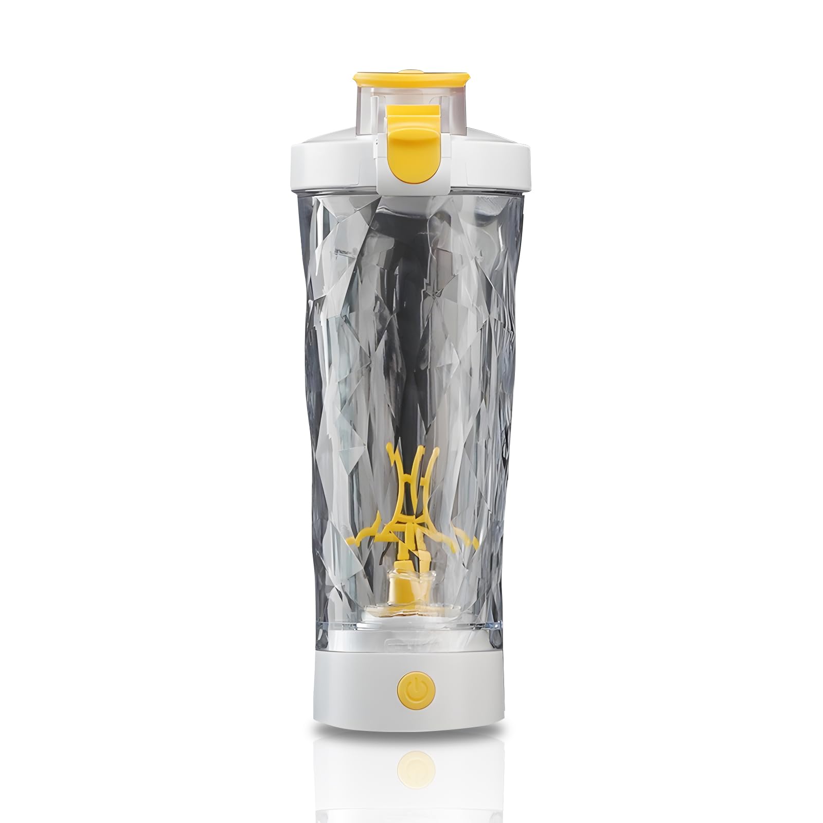 Shaker elettrico per proteine, miscelatore per nutrizione sportiva, shaker elettrico (bianco)
