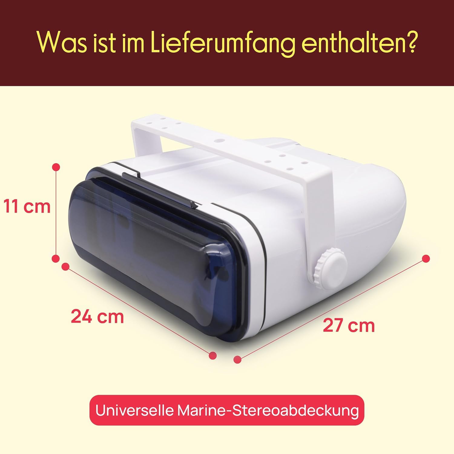 Pyle Marine Radio Schutzgehäuse – wasserdichte 1-DIN Abdeckung für Autoradios & Marine-Radios, UV-beständiges Outdoor Schutzschild mit Klappdeckel, ideal für Boot, Wohnmobil & Außenbereiche – Weiß