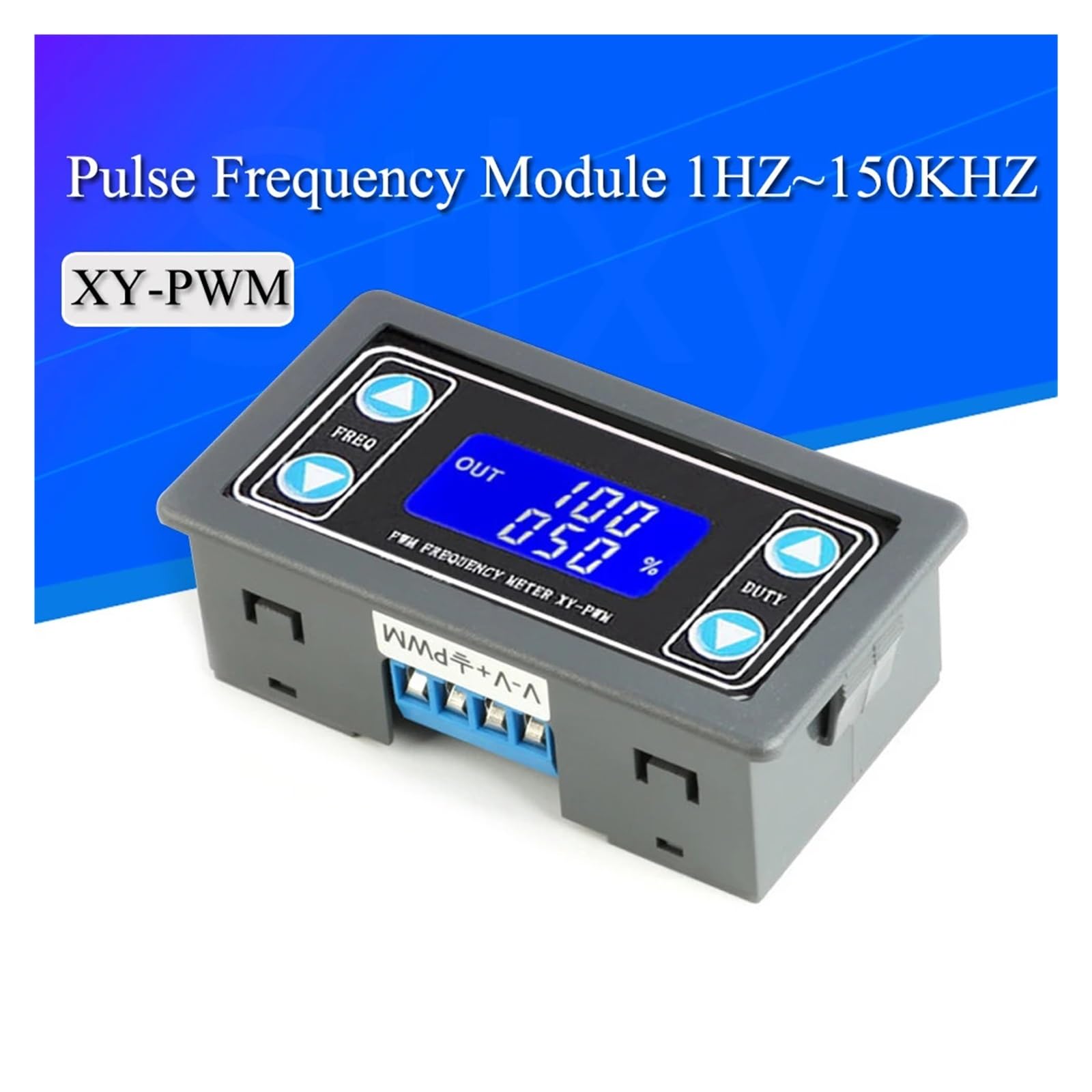 Generador de señales 1H/Z~150KH/Z, pantalla digital, frecuencia pulso PWM, relación trabajo, generador rectangulares onda cuadrada ajustable(5 Pcs)