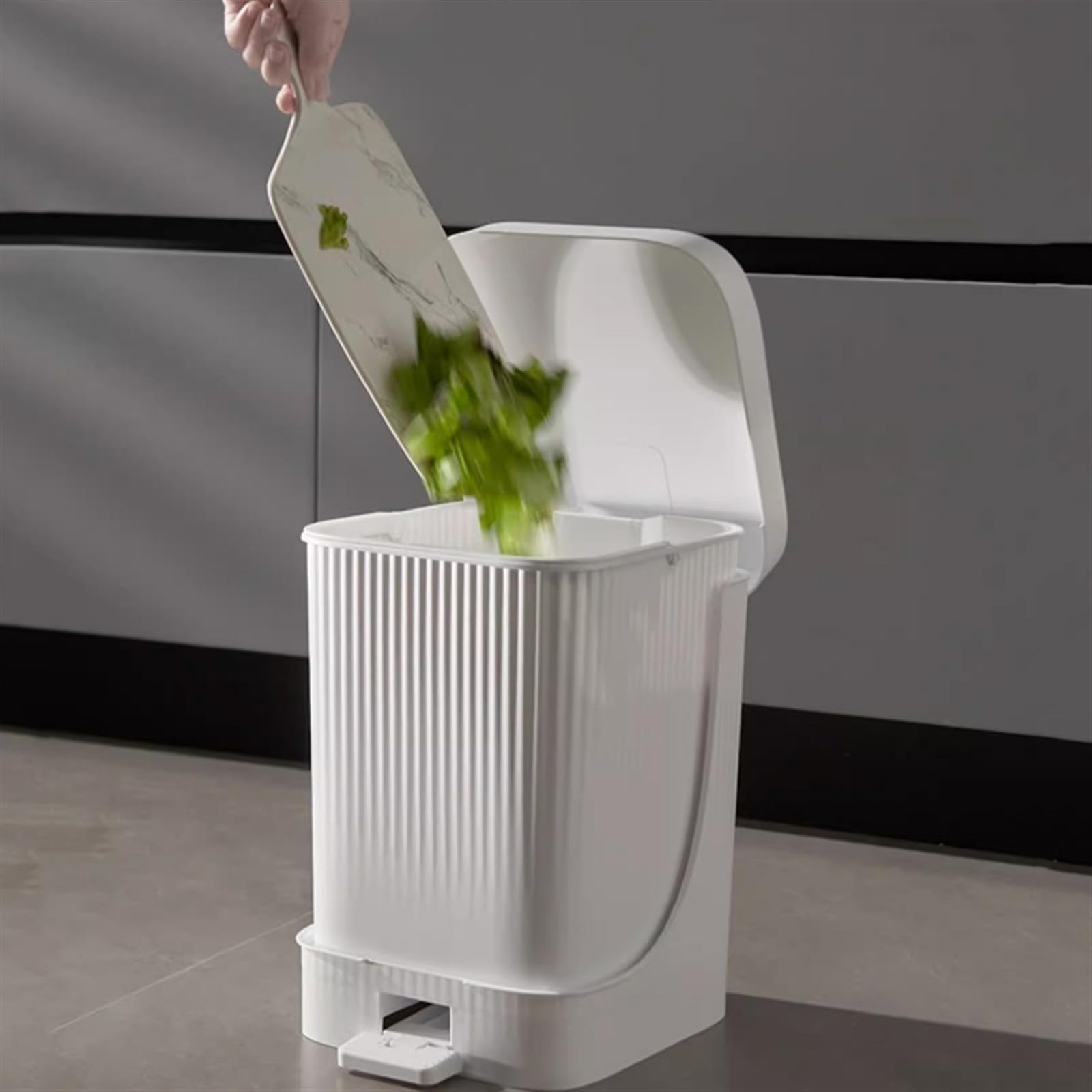 Pattumiere da Bagno Pattumiera con Coperchio Pedale A Gradino Secchio for Il Trasporto Staccabile
