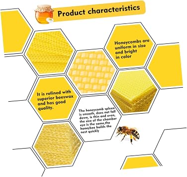 10pcs Beekeeping Beeswax Foundation Sheets for Hive Building