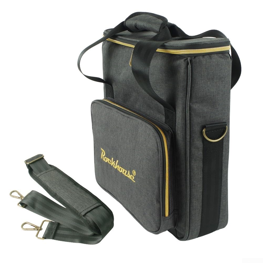 Custodia per dischi in vinile, resistente, con tracolla, impermeabile e antiurto, per 10 LP – 32 x 33 cm, organizer per album da viaggio DJ