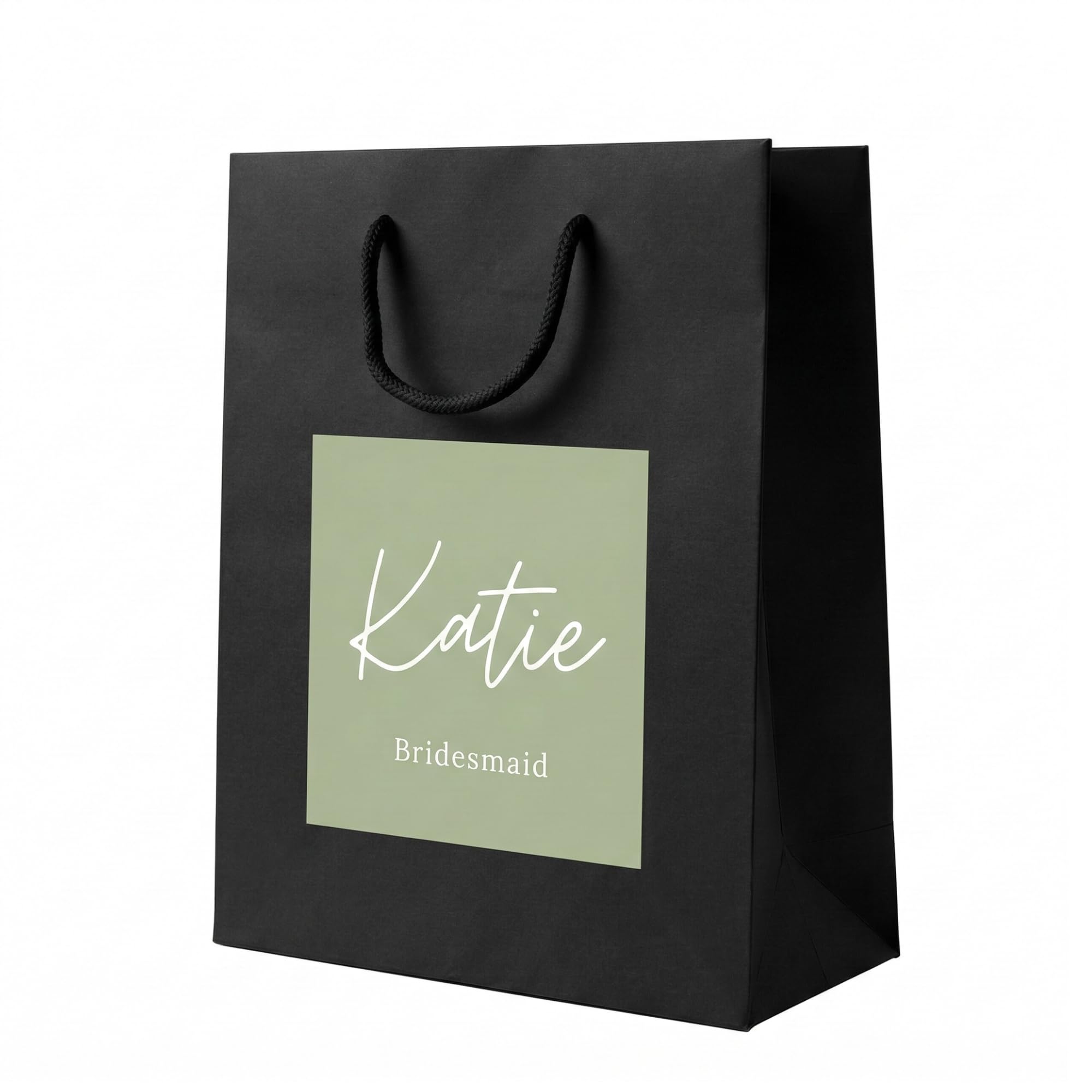COOKIES AND KOALAS Personalised Groomsmen Gift Bag – XS 15 x 19 x 8 cm Black – Best Man Wedding Gift Bag