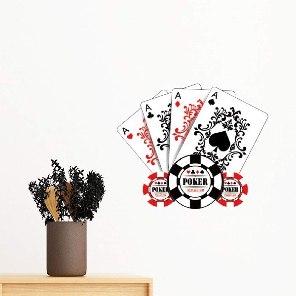 Stickers muraux DIYthinker motif ustensiles jeu de cartes adhésif mural