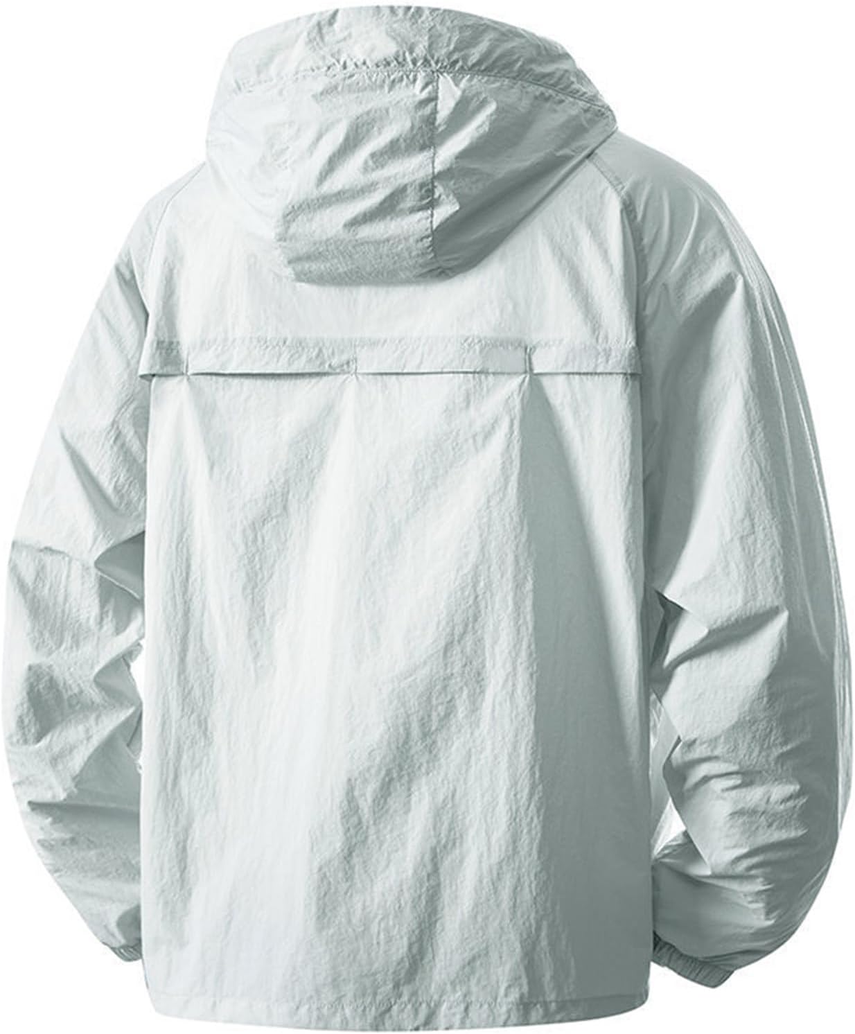 Men's Packable Jacket Travel Lightweight Hooded Outdoor Jackets UPF 50+ Sun Protection Hiking Coat with Pockets