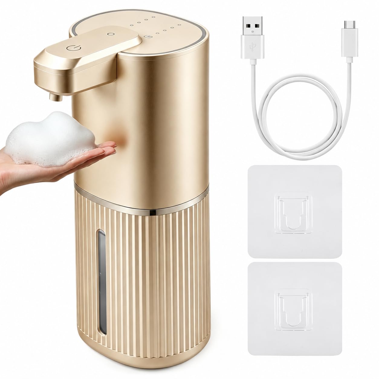 Photo 1 of Rudnia Automatic Soap Dispenser - Gold, Touchless & Rechargeable