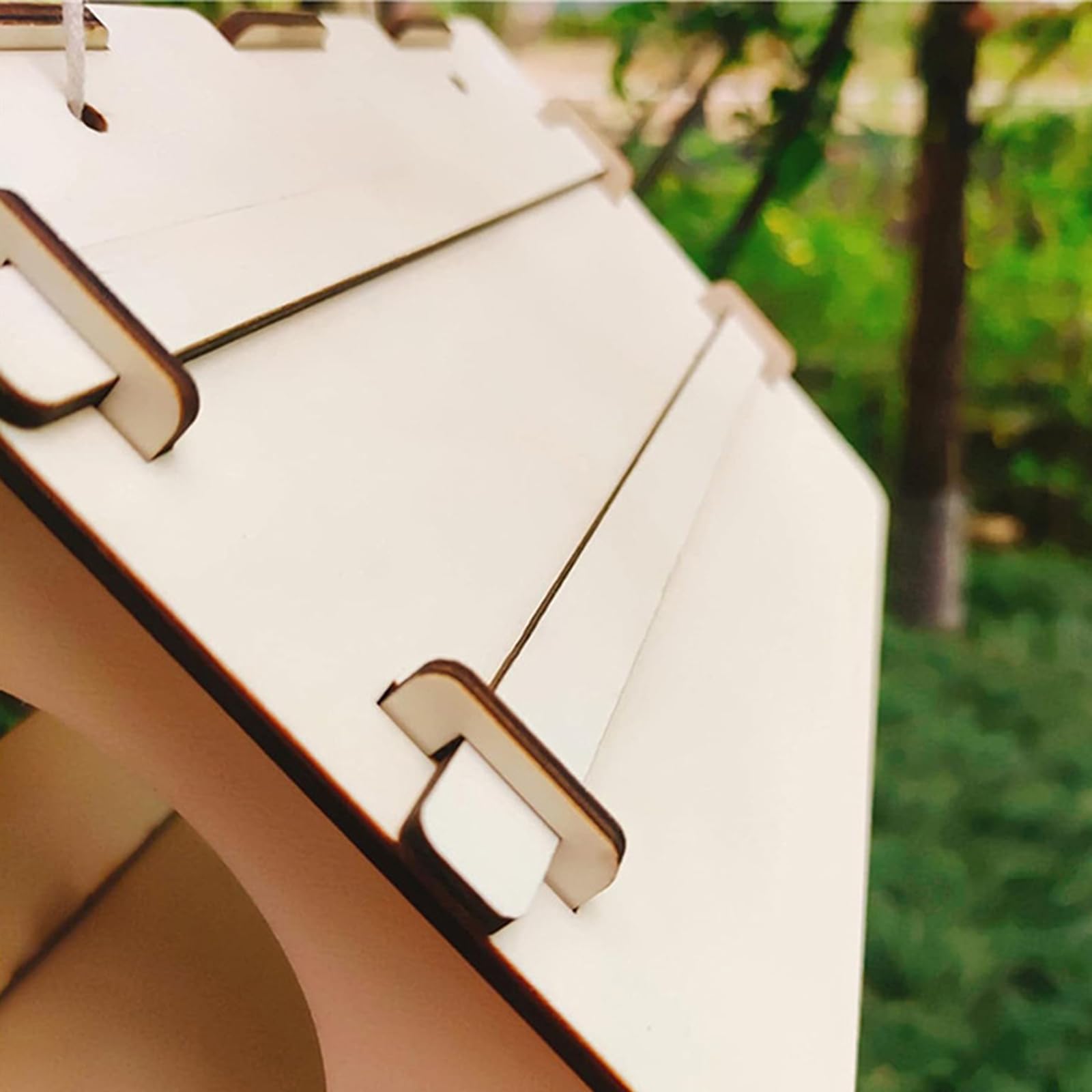 Casetta Per Uccelli In Legno 16x10x13cm - Da Appendere In Giardino, Fai Da Te Decorativo - Foto 9