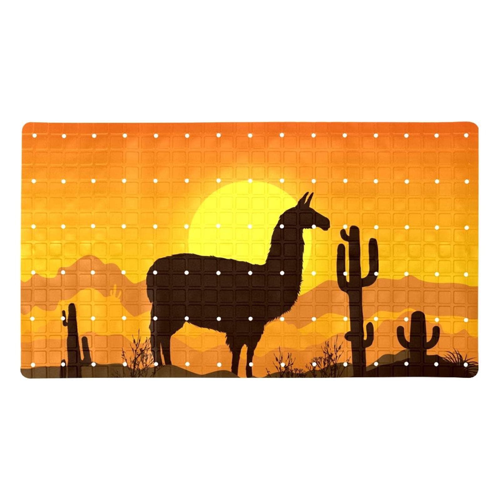 Tapis antidérapant pour baignoire alpaga 41x71 cm avec ventouses
