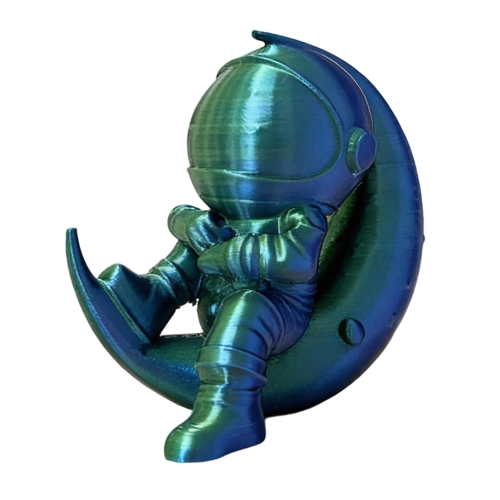Tuxoiou Astronaut Statue Decor, Sculptures Home Décor, Spaceman Statues Model, Aesthetic Decorative Sculpture, Bedroom Tabletop Decoration for Home Office Desk Shelf Blue Green