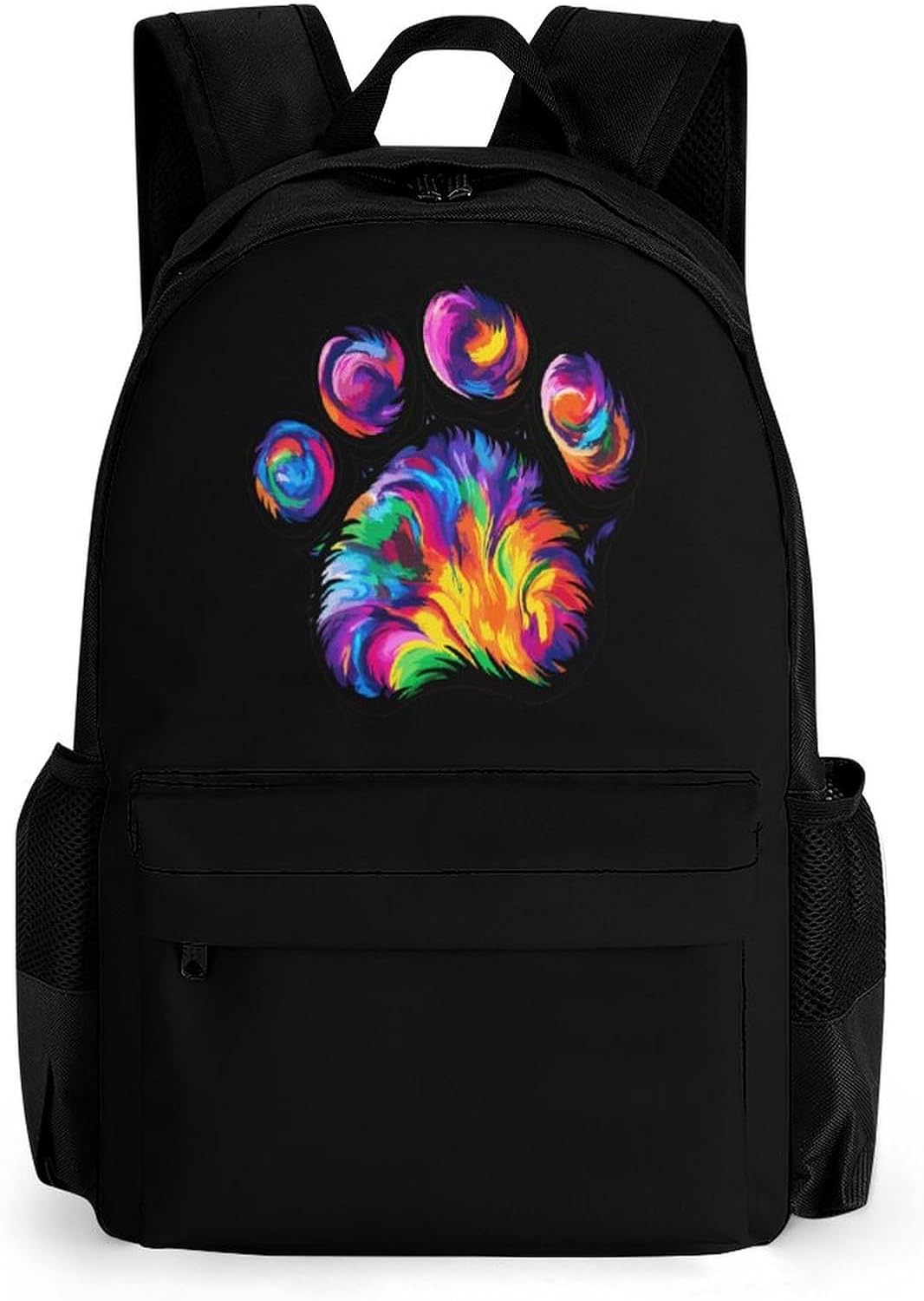 Tie Dye Dog Paw Laptop Backpack for Men Women Fashion Computer Bag Business Travel Daypack