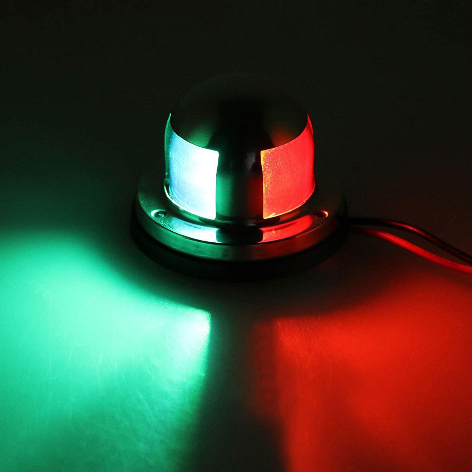 Feux De Navigation Marine LED Linkstyle 12V - Rouge Et Vert - Acier Inoxydable Étanche IP65 - Pour Bateaux/Pontons