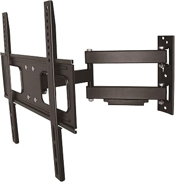 6144 Heavy Duty Articulating Wall Mount, LED LCD OLED 26" to 60" Screens VESA 100X100 to 400x400, Tilts Swivels Extends 18.5 inches Black