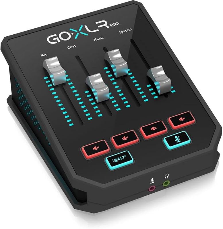 GoXLR MINI Online Broadcast Mixer with USB/Audio Interface and Midas Preamp, Officially Supported on Windows | MIDAS preamps with USB connectivity, XLR input and 1/8" mini phone for gaming, streaming and podcasting