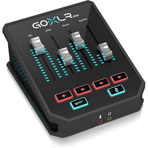 TC Helicon GoXLR MINI Online Broadcast Mixer with USB/Audio Interface and Midas Preamp, Officially Supported on Windows