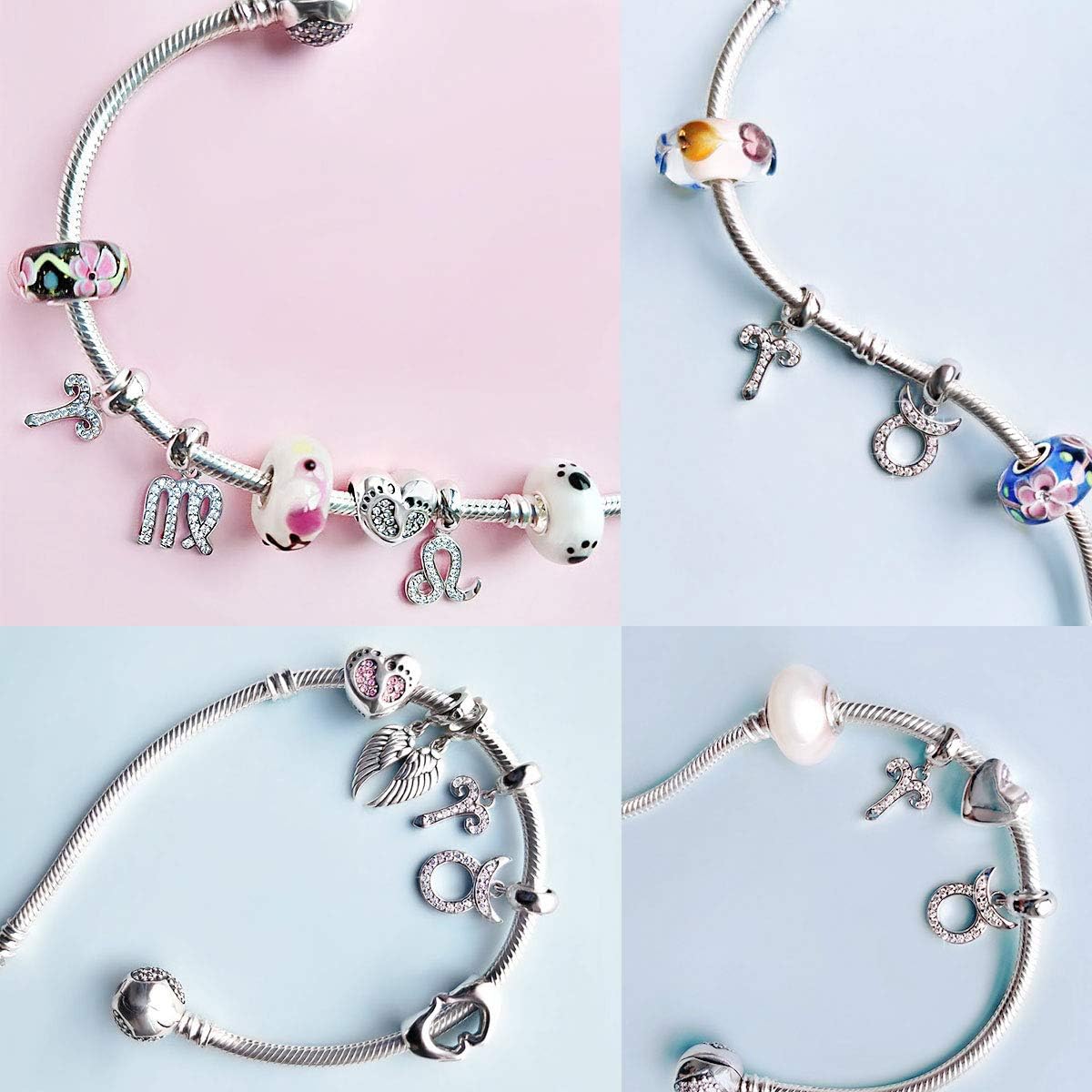 Leo Zodiac Sign Dangling Charms Fit Pandora Birthday Bracelets - 925 Sterling Silver Constellation/Horoscope Necklace Pendants Beads, Gifts for Husband/Christmas - Image 8