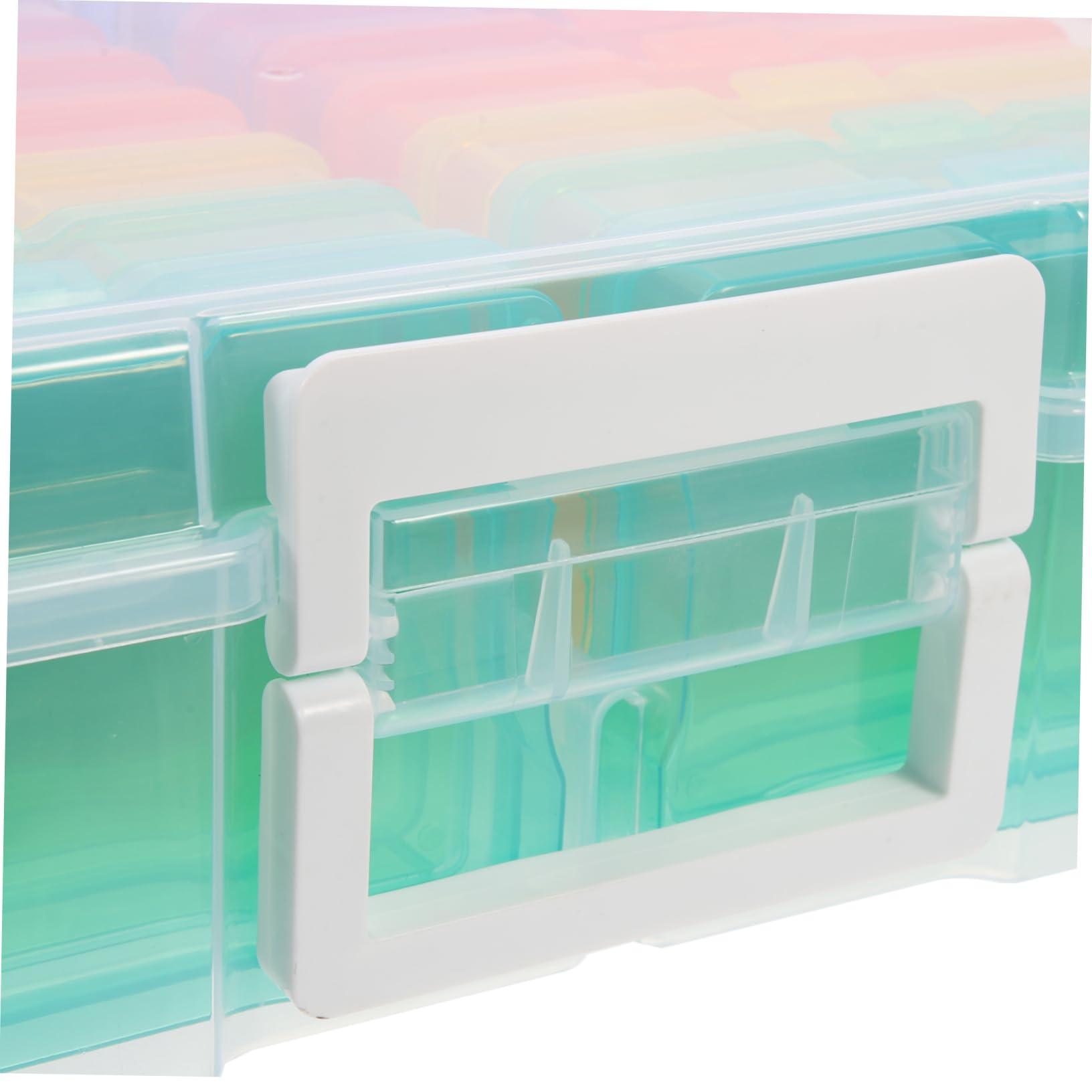 Fotoaufbewahrungsbox Bilderhalter Etui 16 Fächer Kunststoff Transparent