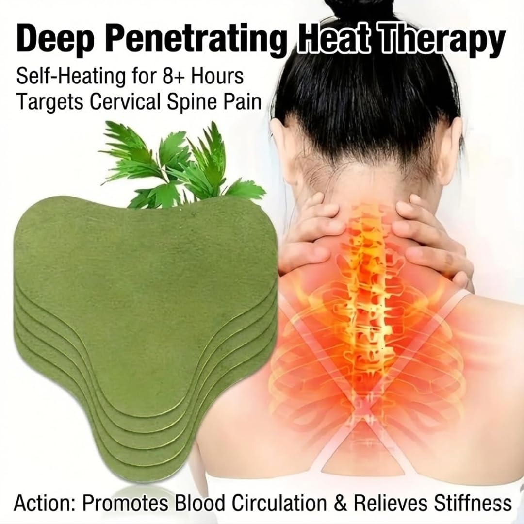 Herbal Neck Pain Relief Patches | Natural Anti-Inflammatory Therapy for Cervical Spine, Muscle Stiffness & Joint Pain | Long-Lasting Heat | Pack of 10 — Amazon image 4