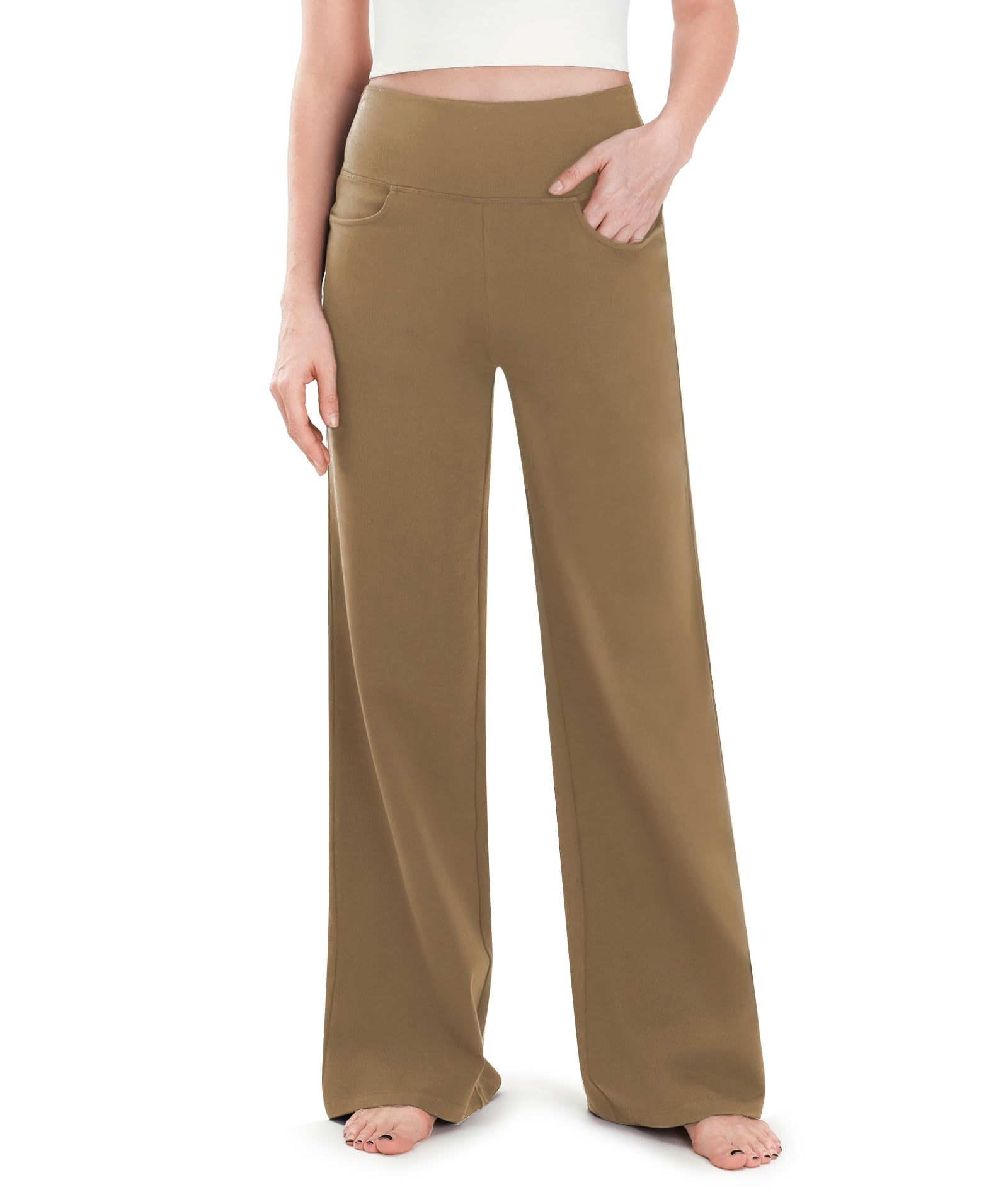 SAFORT Damen 71cm/76cm/81cm/86cm Yogahose aus Baumwolle Weite Hose leicht Sporthose Damen lang Jogginghose weit für Yoga Workout Freizeit