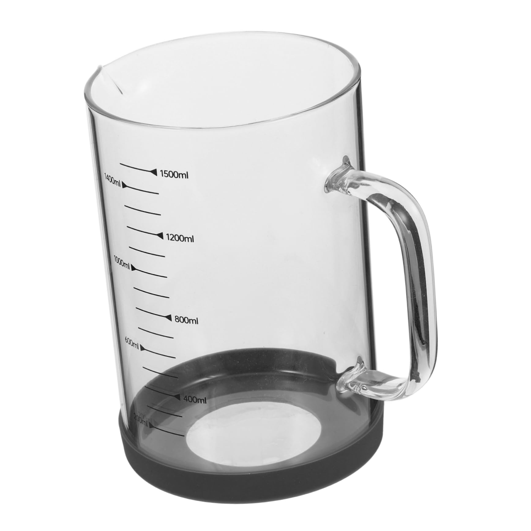 Homoyoyo Vaso Medidor De Vidrio Borosilicato Asa Cómoda, 1500 Ml, Para Medir Líquidos Como Leche, Jugo y Café En Repostería y Cocina