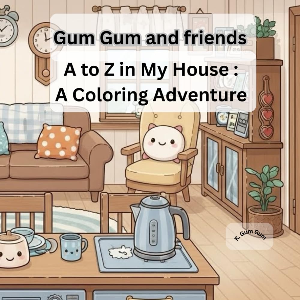 Gum Gum and friends : Color my House A to Z: A to Z in my house : Coloring Adventure